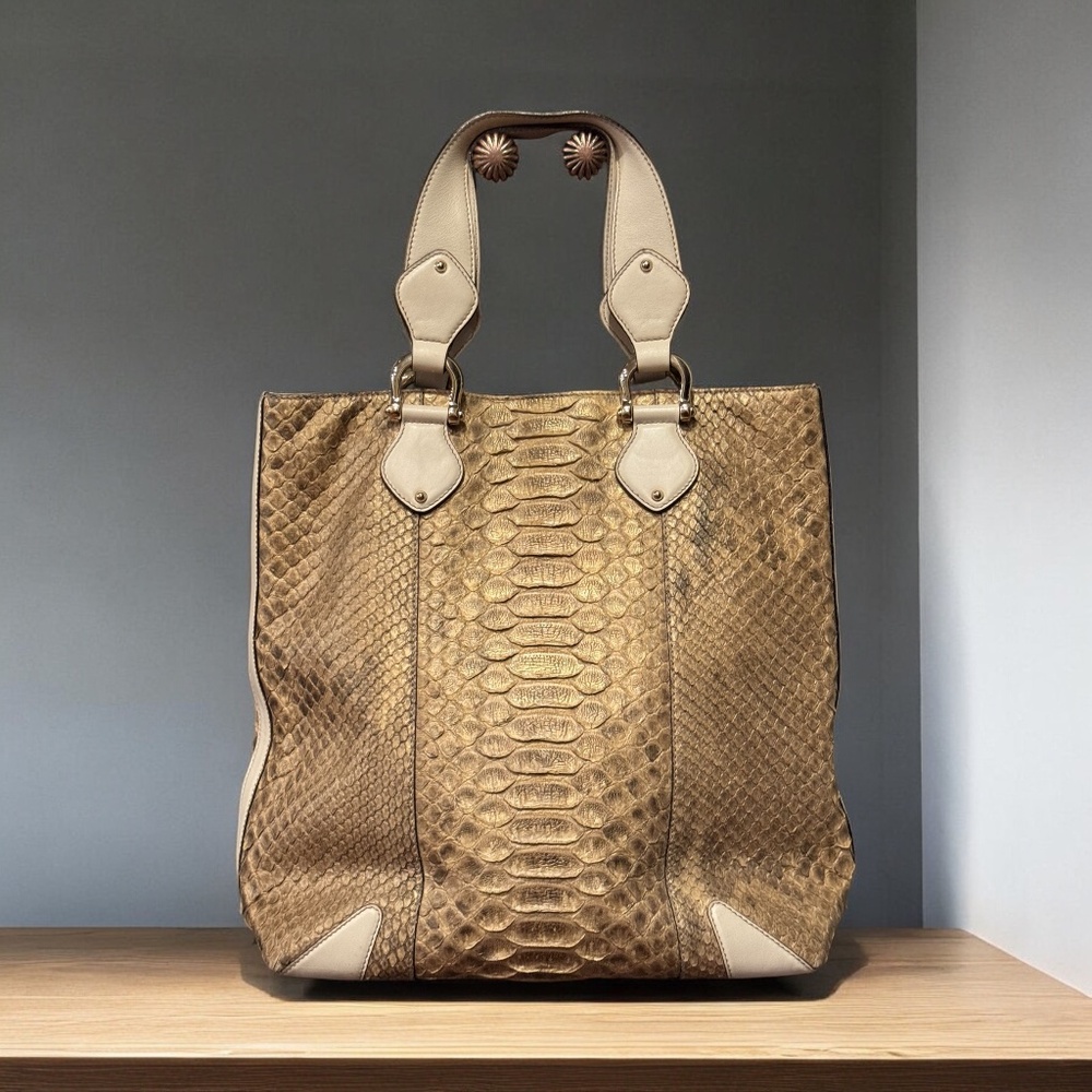 Womens, GUCCI Python Hobo Tote Bag.